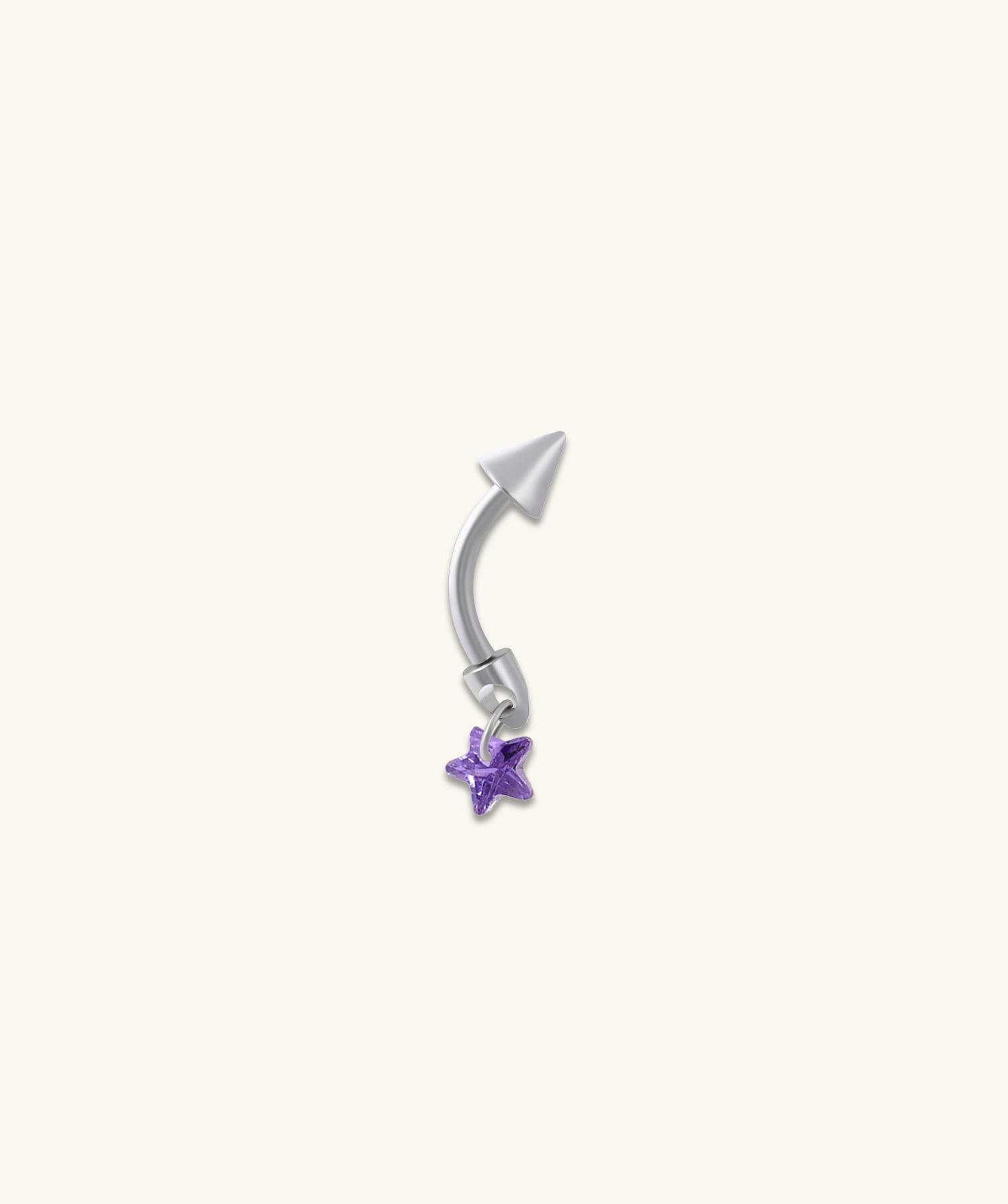 Titanium Star Drop Barbell - OumoJewelry