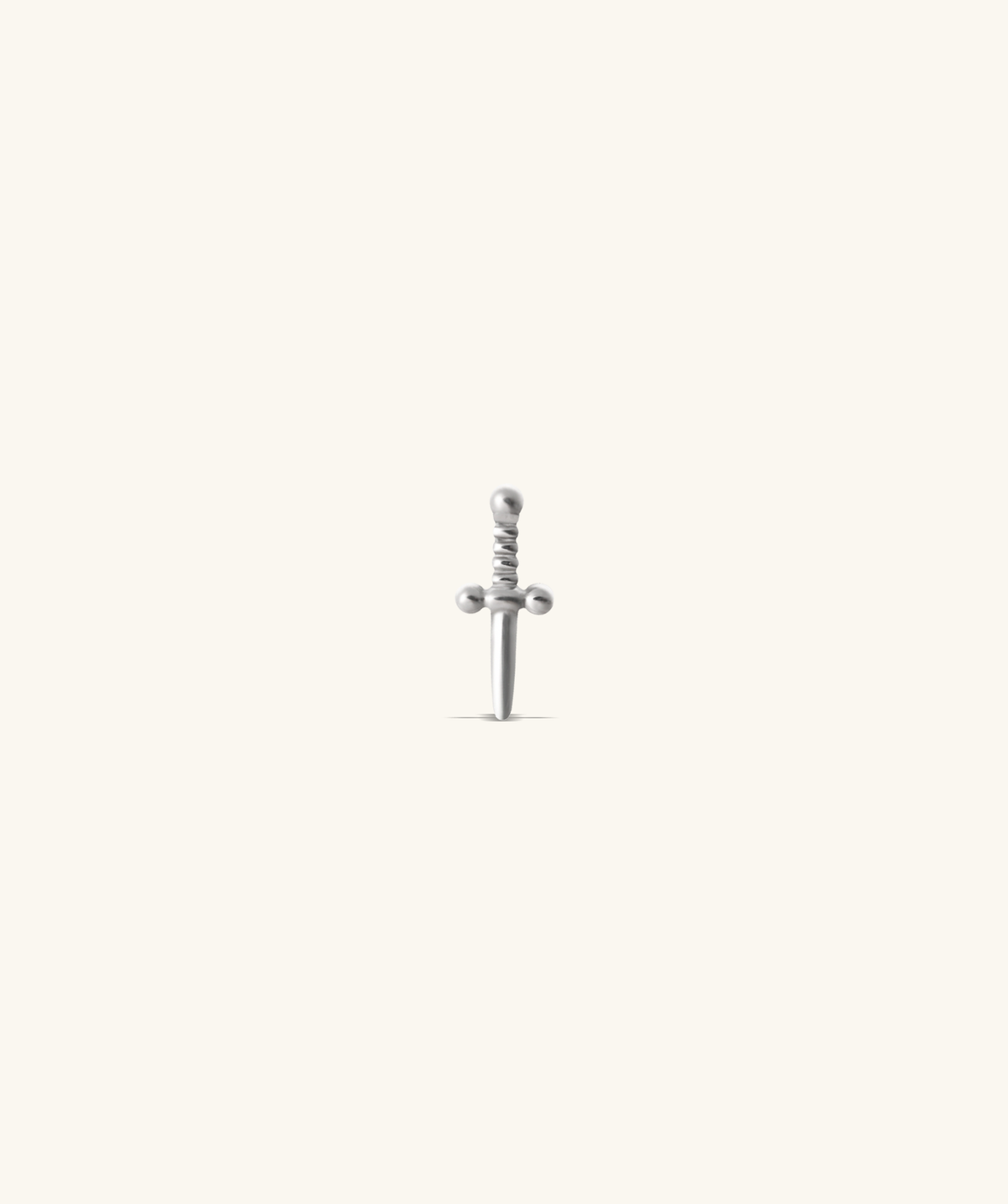 Titanium Sword Flatback Stud - Titanium - Helix, Upper Lobe, Conch - Oumo Jewelry