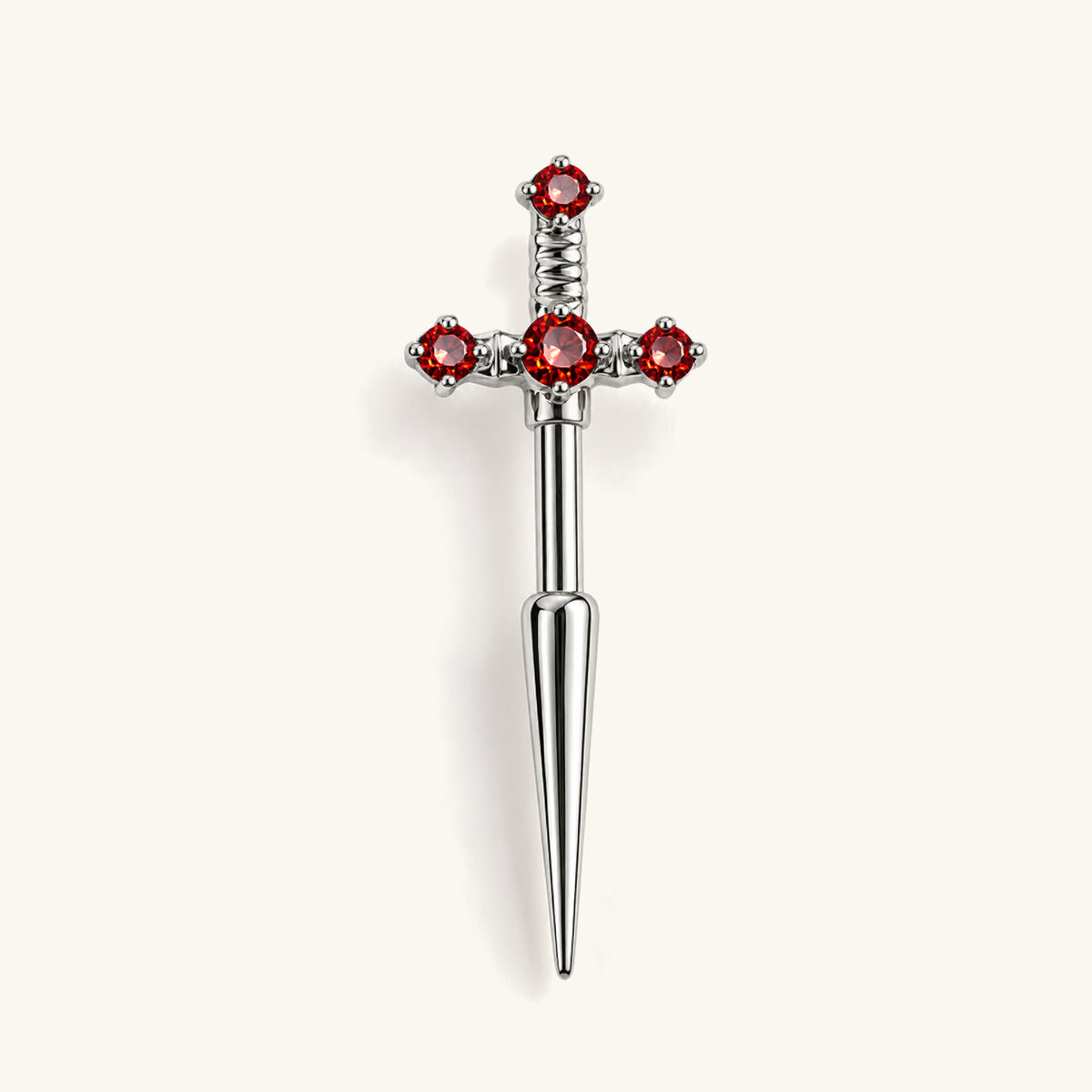 Titanium Sword Vertical Helix Stud