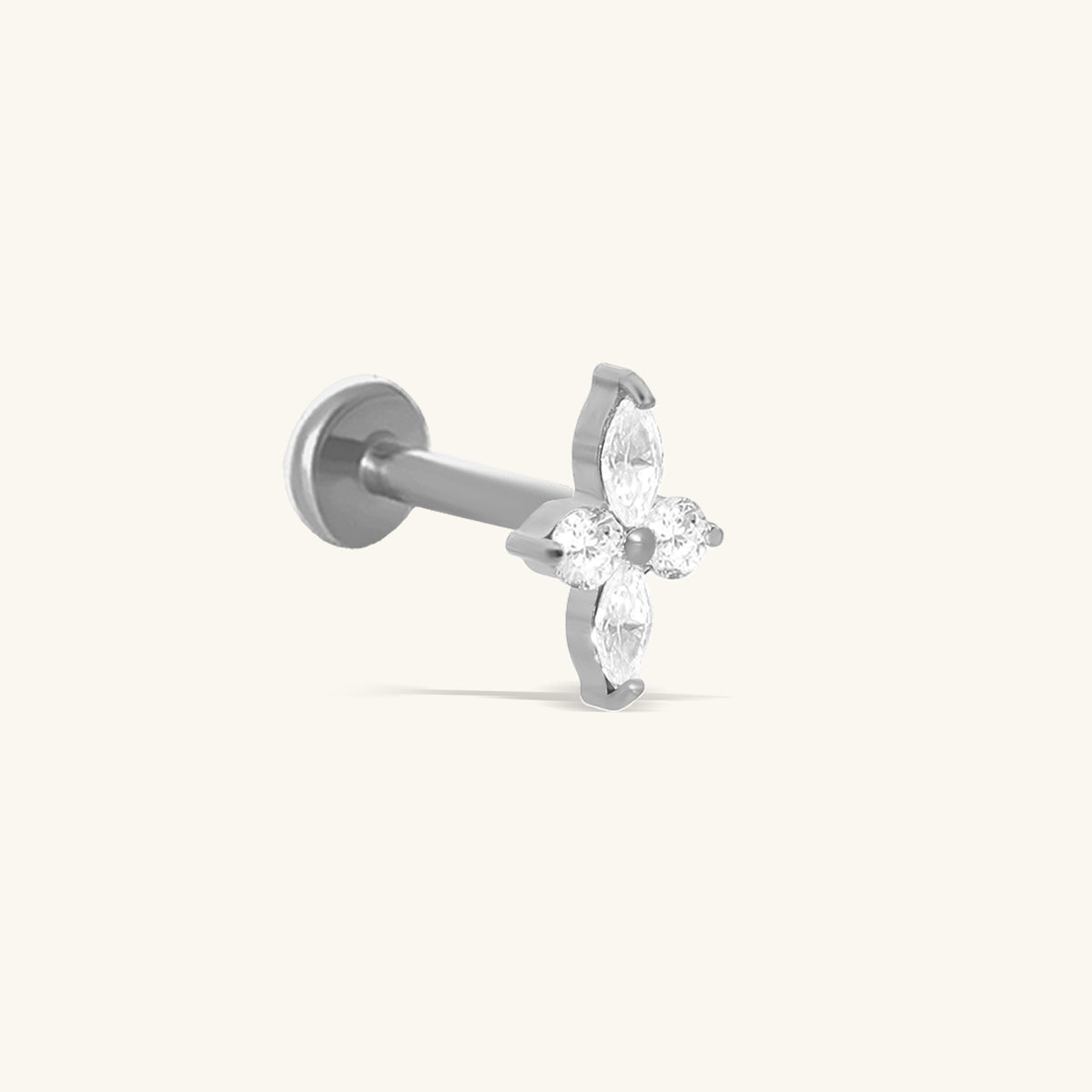 Titanium Calix Stud - Titanium - Helix, Upper Lobe, Conch - Oumo Jewelry