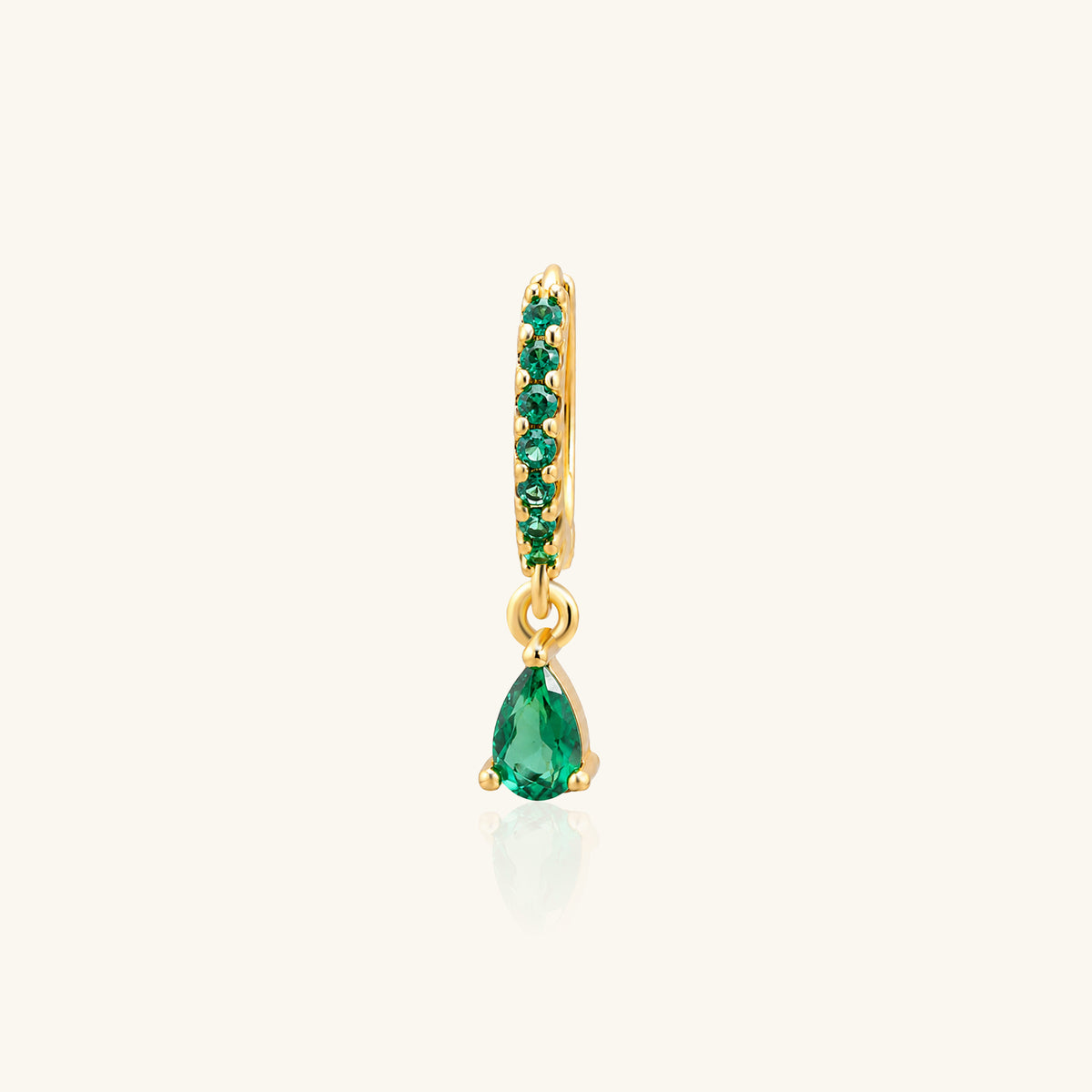 Neria Hoop - Brass - Lobe - Oumo Jewelry
