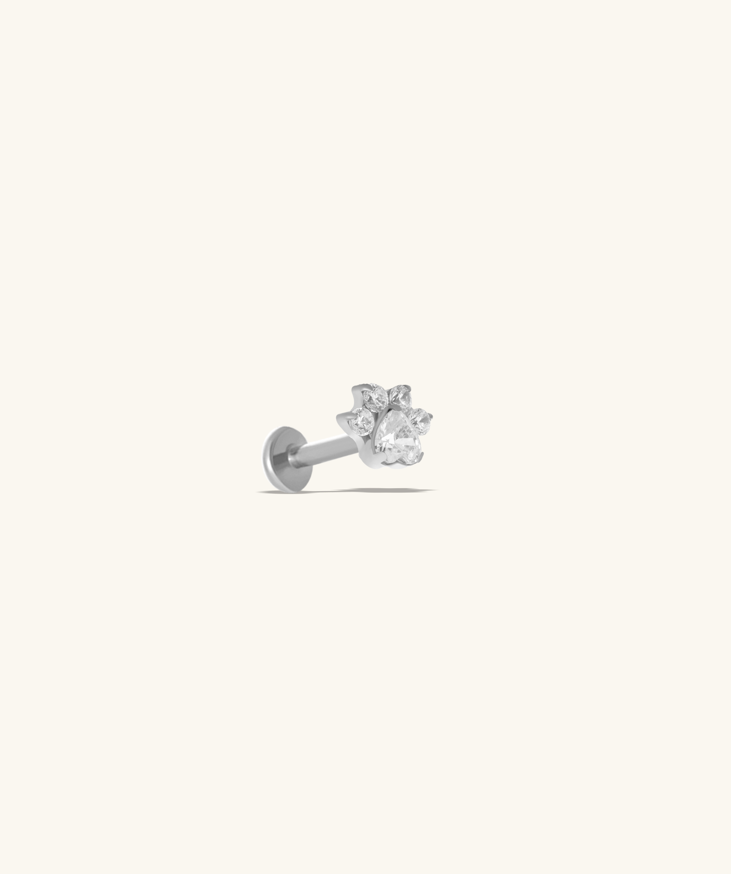 Titanium Lovely Claw Flatback Stud - OumoJewelry