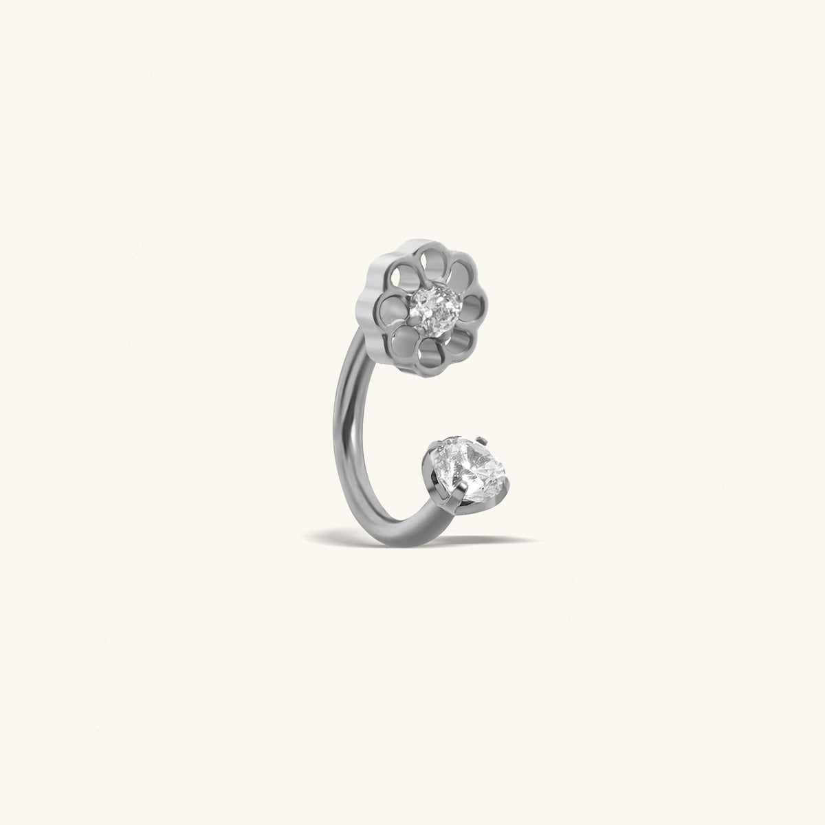 Titanium Mirel Horseshoe Ring - Titanium - Upper Lobe, Conch, Eyebrow - Oumo Jewelry