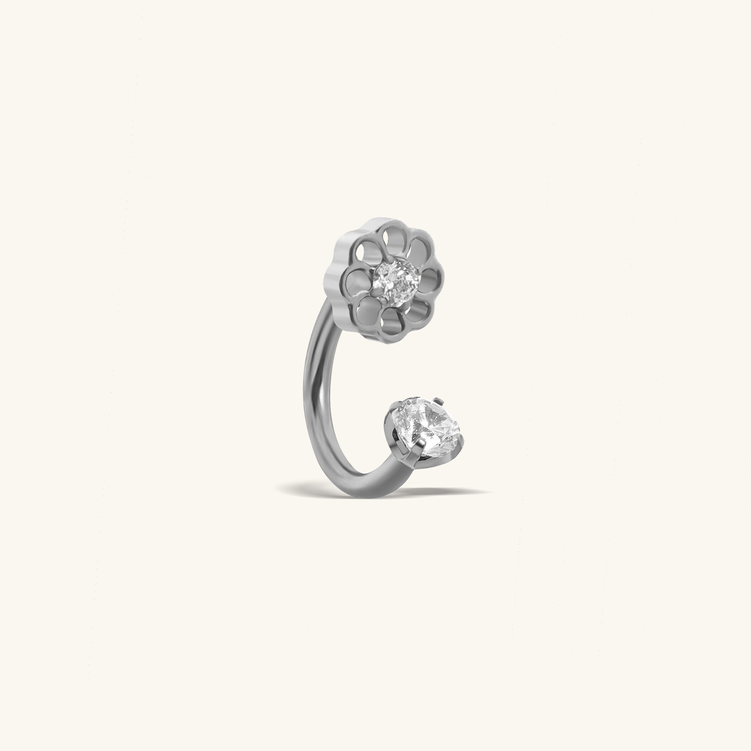 Titanium Mirel Horseshoe Ring - Titanium - Upper Lobe, Conch, Eyebrow - Oumo Jewelry