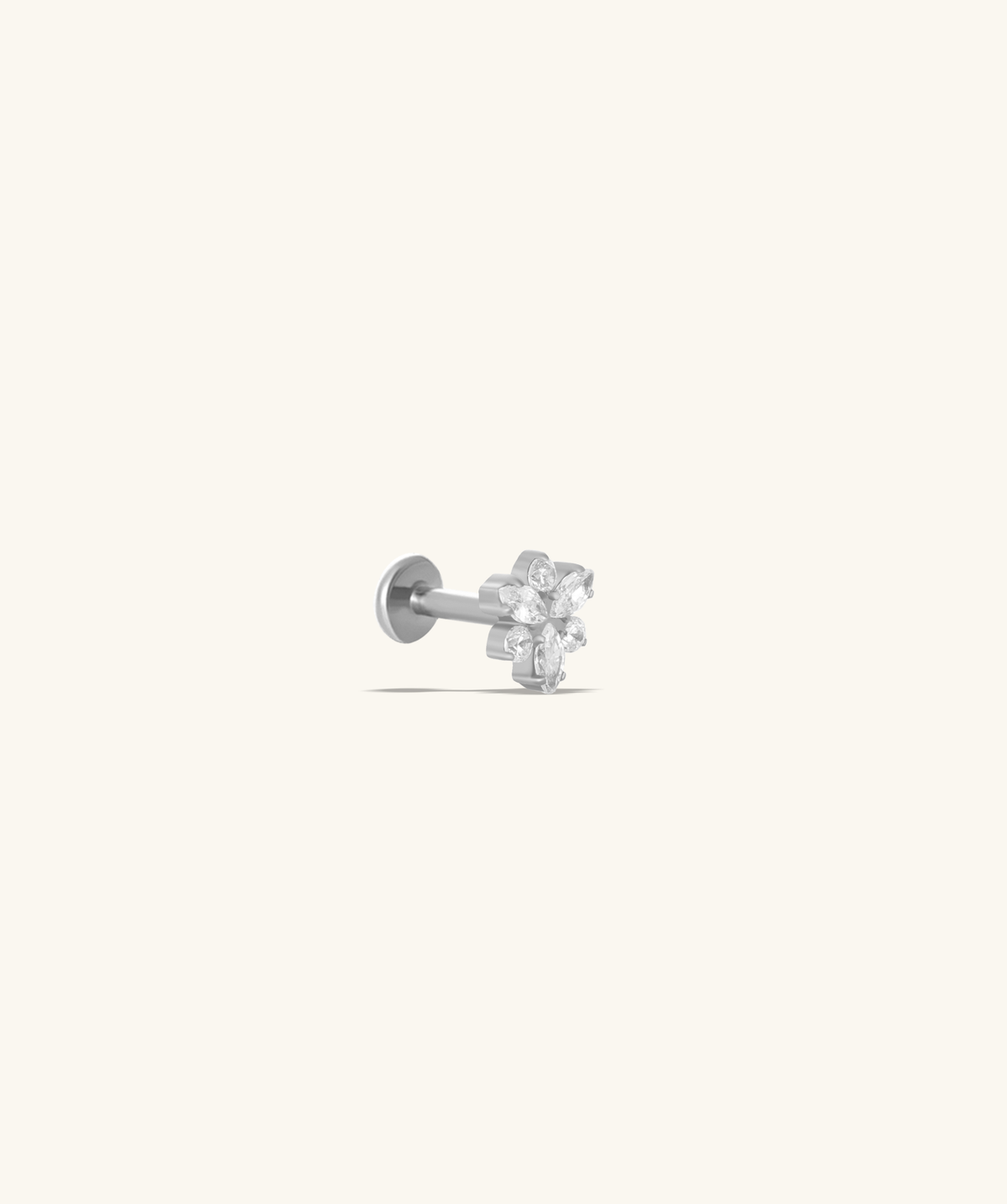 Titanium Shiny Dragonfly Flatback Stud - Titanium - Helix, Upper Lobe, Conch - Oumo Jewelry