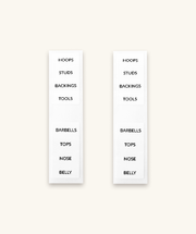 Piercing Storage Labels - Oumo Jewelry