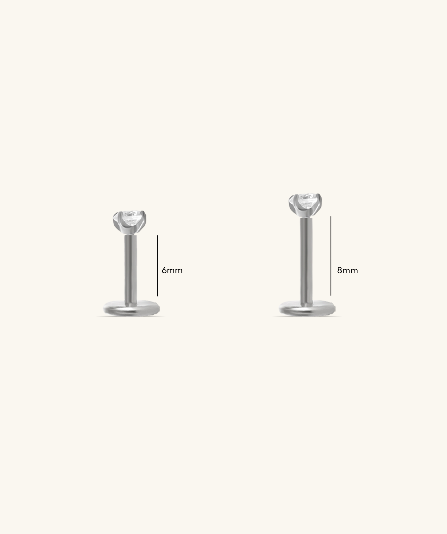 Titanium Gemstones Flatback Stud - OumoJewelry