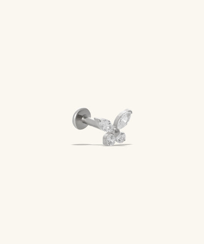 Titanium Butterfly Stud
