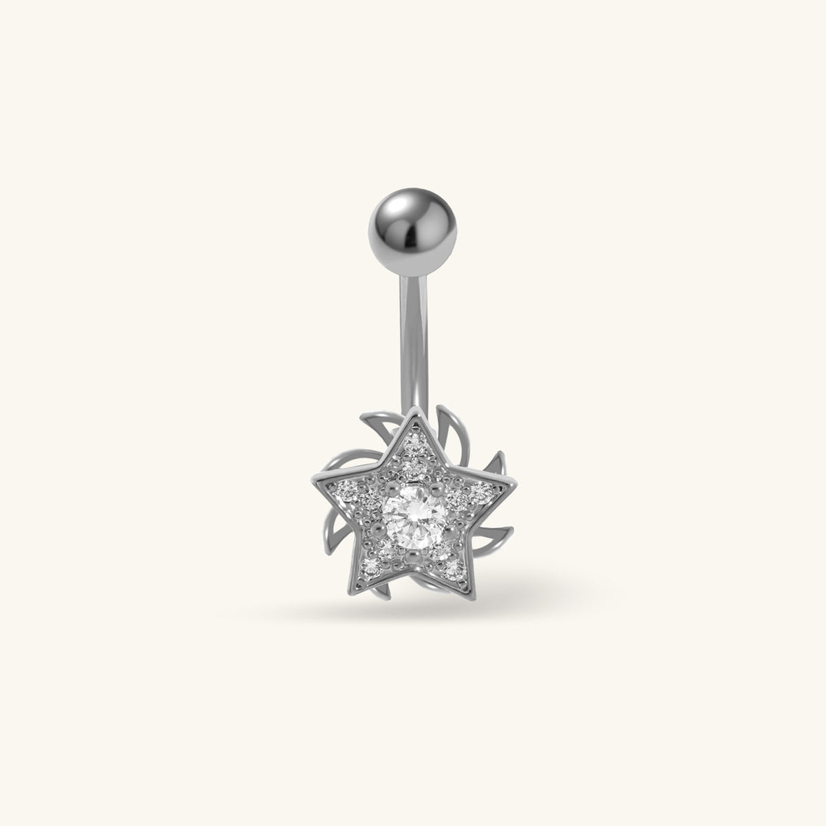 Rotating Star Belly Ring - Oumo Jewelry