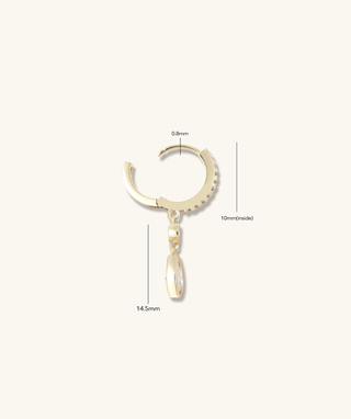 Stellar Dangle Hoops - OumoJewelry