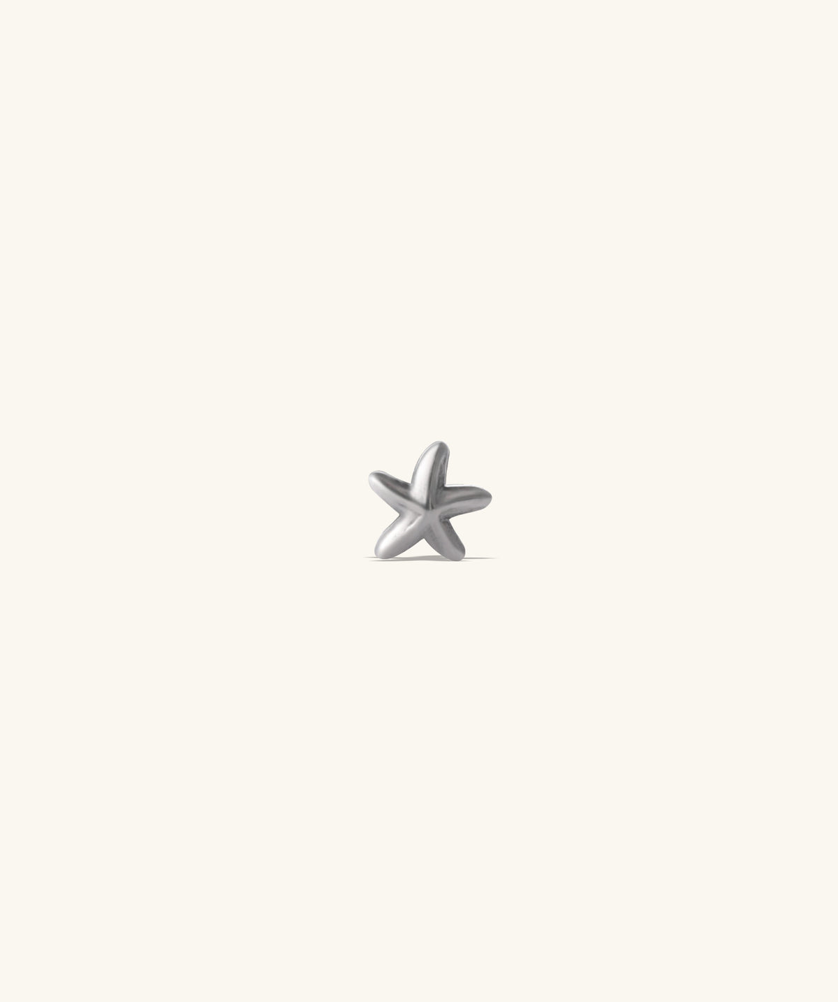 Titanium Starfish Stud - Titanium - Upper Lobe, Helix, Flat - Oumo Jewelry