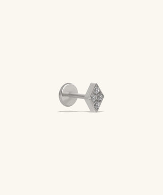 Titanium Rhombus Flatback Stud - OumoJewelry