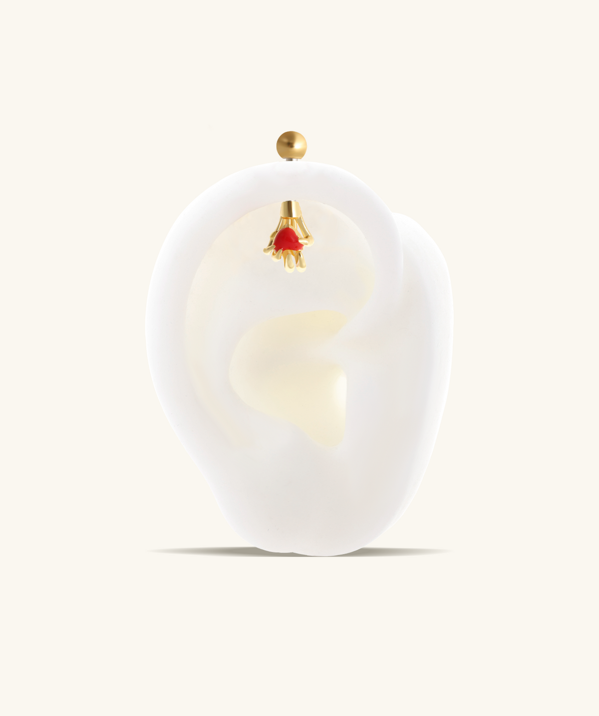 Love Vertical Helix Stud - Stainless Steel - Vertical Helix - Oumo Jewelry