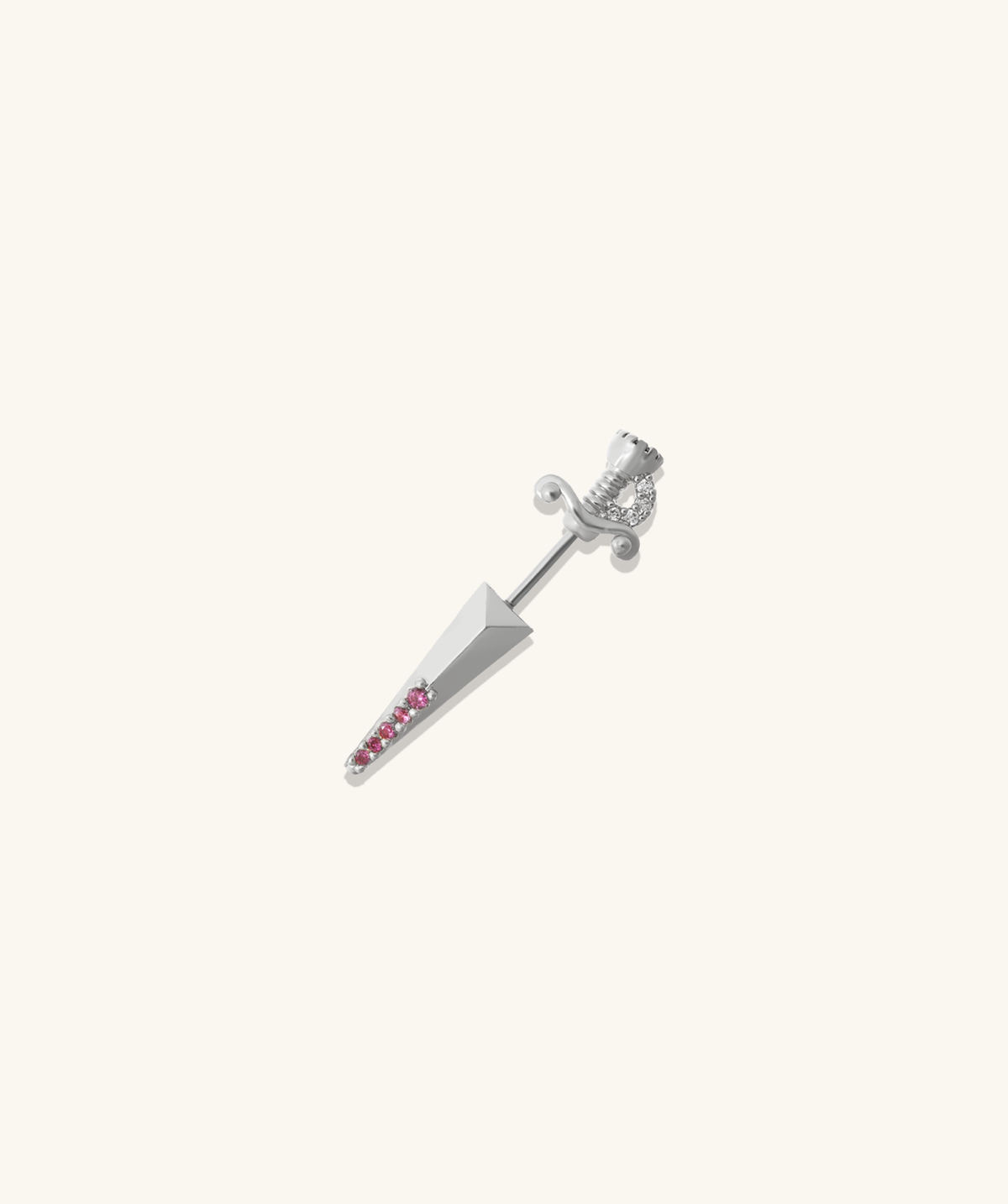 Power Sword Stud - Stainless Steel - Upper Lobe - Oumo Jewelry