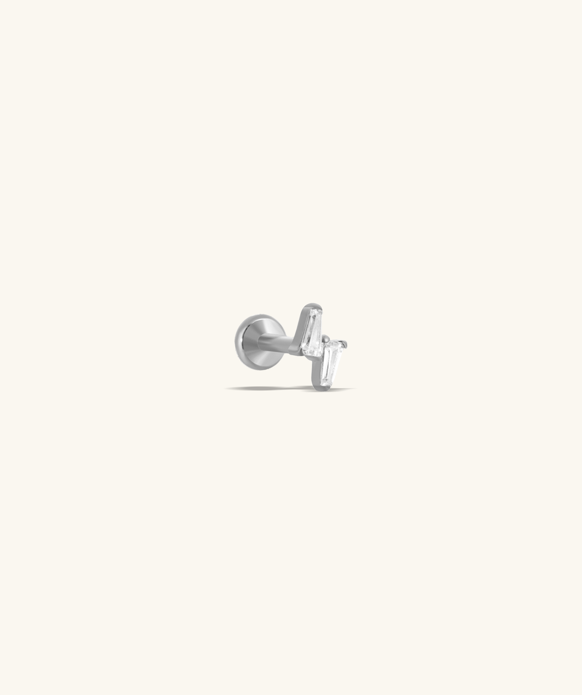 Titanium Jovie Stud - Titanium - Helix, Upper Lobe, Conch - Oumo Jewelry