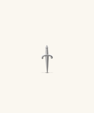 Titanium Sword Flatback Stud