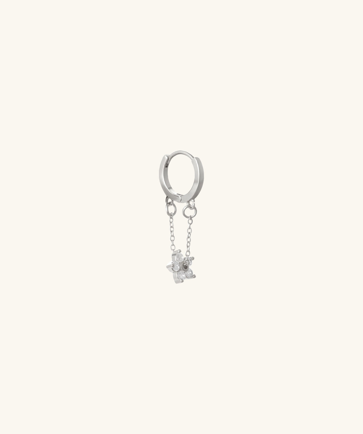 Bloom Charm Hoop - Brass - Lobe, Upper Lobe - Oumo Jewelry
