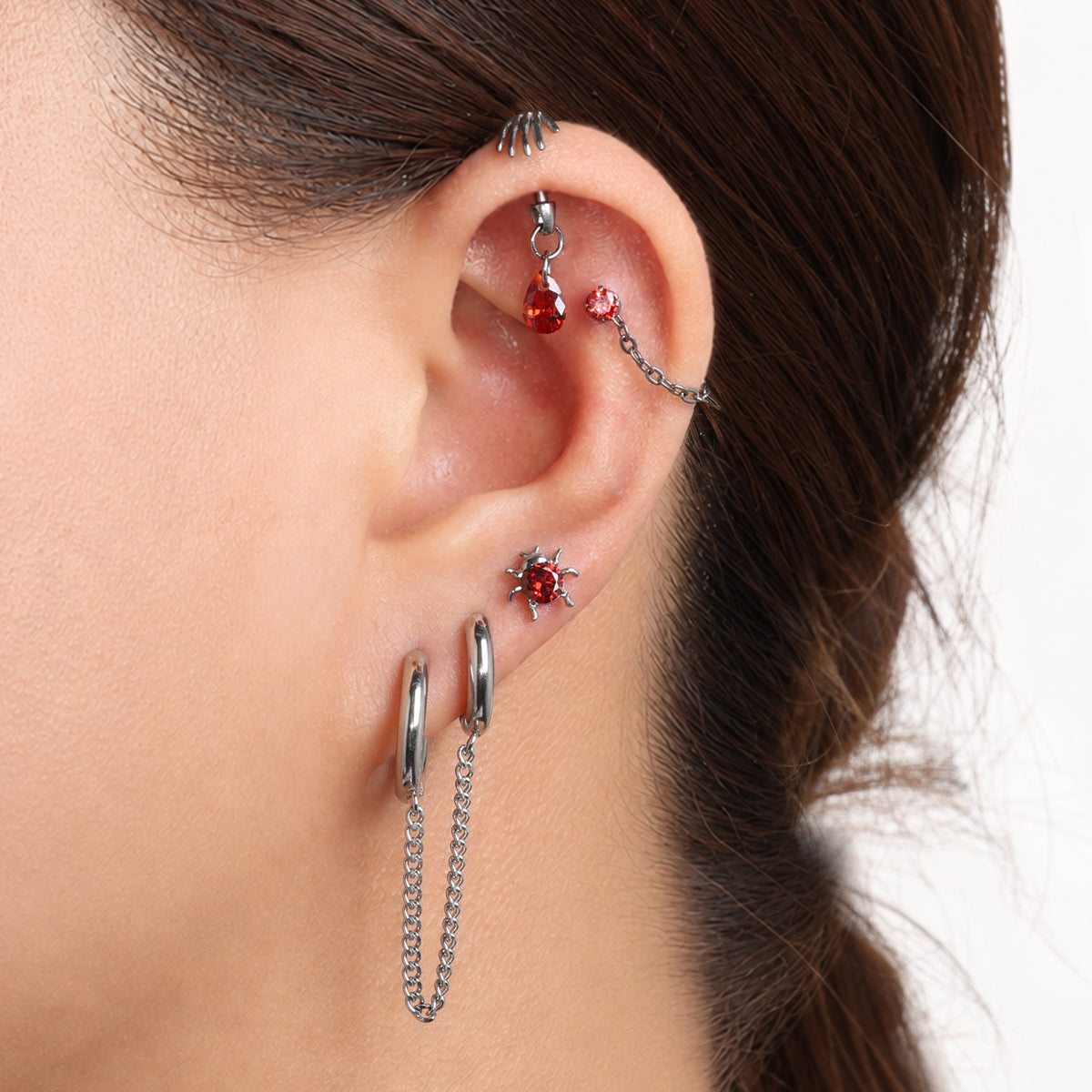 Della Hoop - Brass - Lobe - Oumo Jewelry