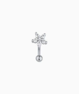 Blooms Sparkle Curved Ring - OumoJewelry