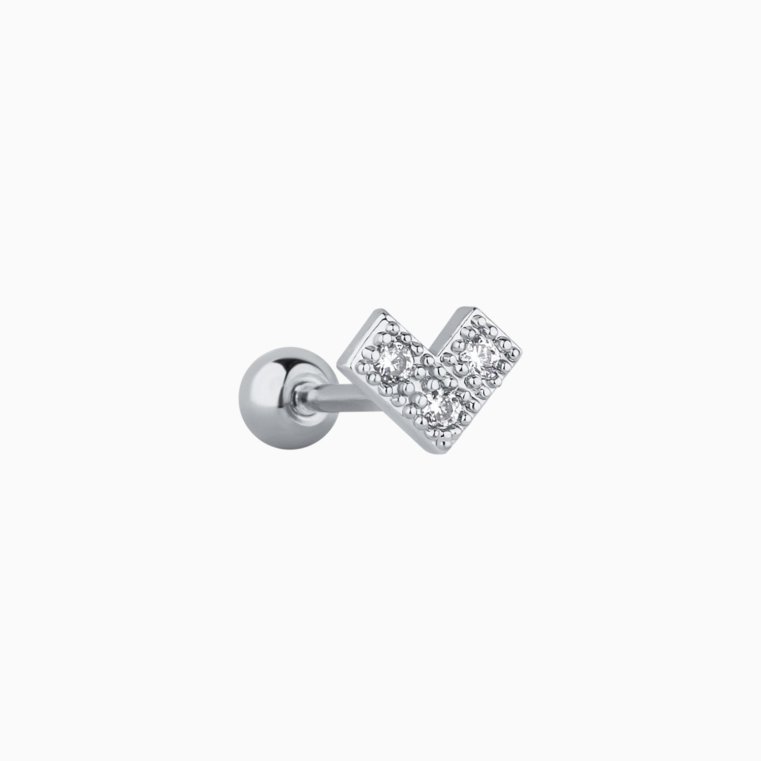 Dainty Heart Stud - OhmoJewelry