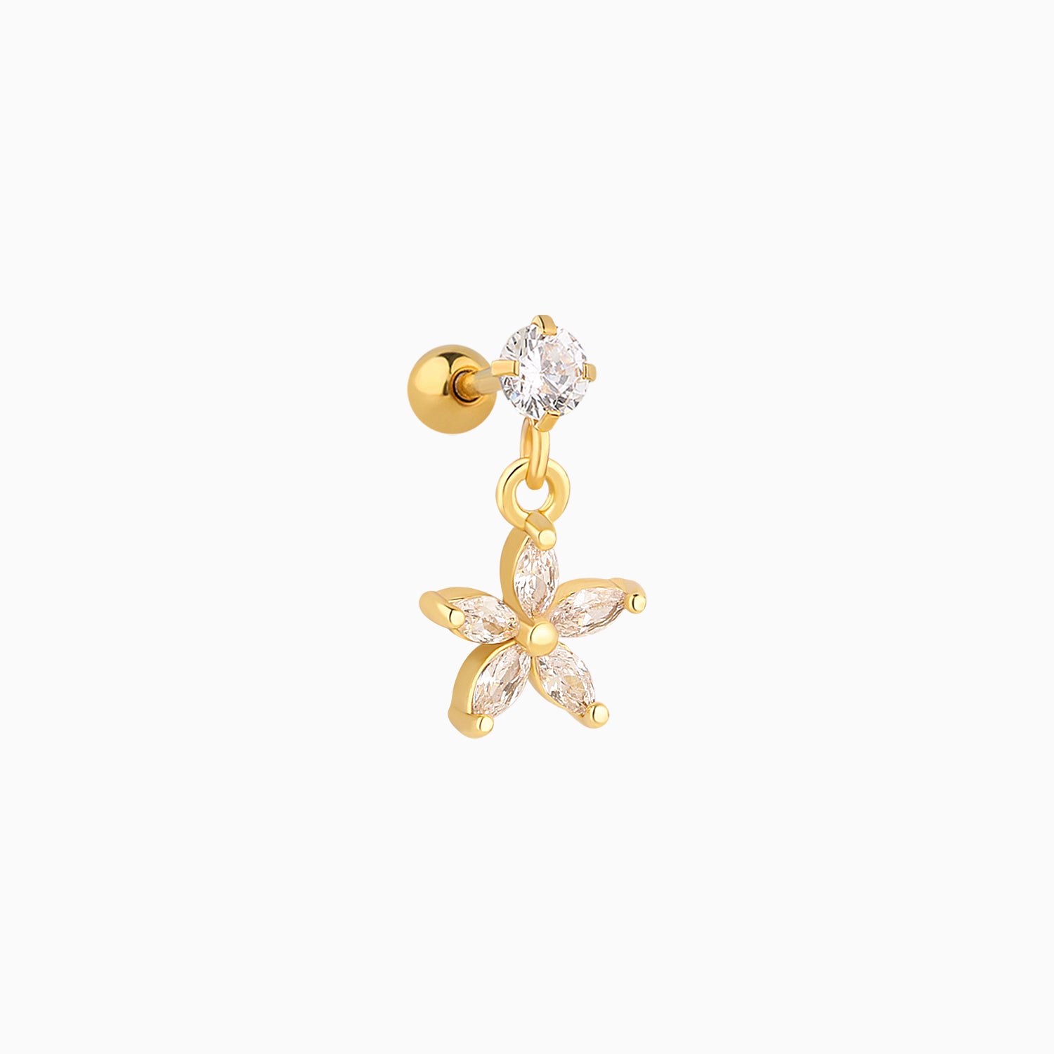 Flower Drop Stud - OhmoJewelry