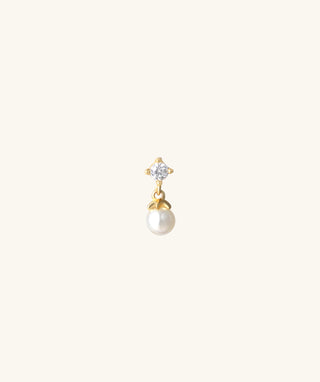 Gemstone Pearl Flatback Drop - OumoJewelry