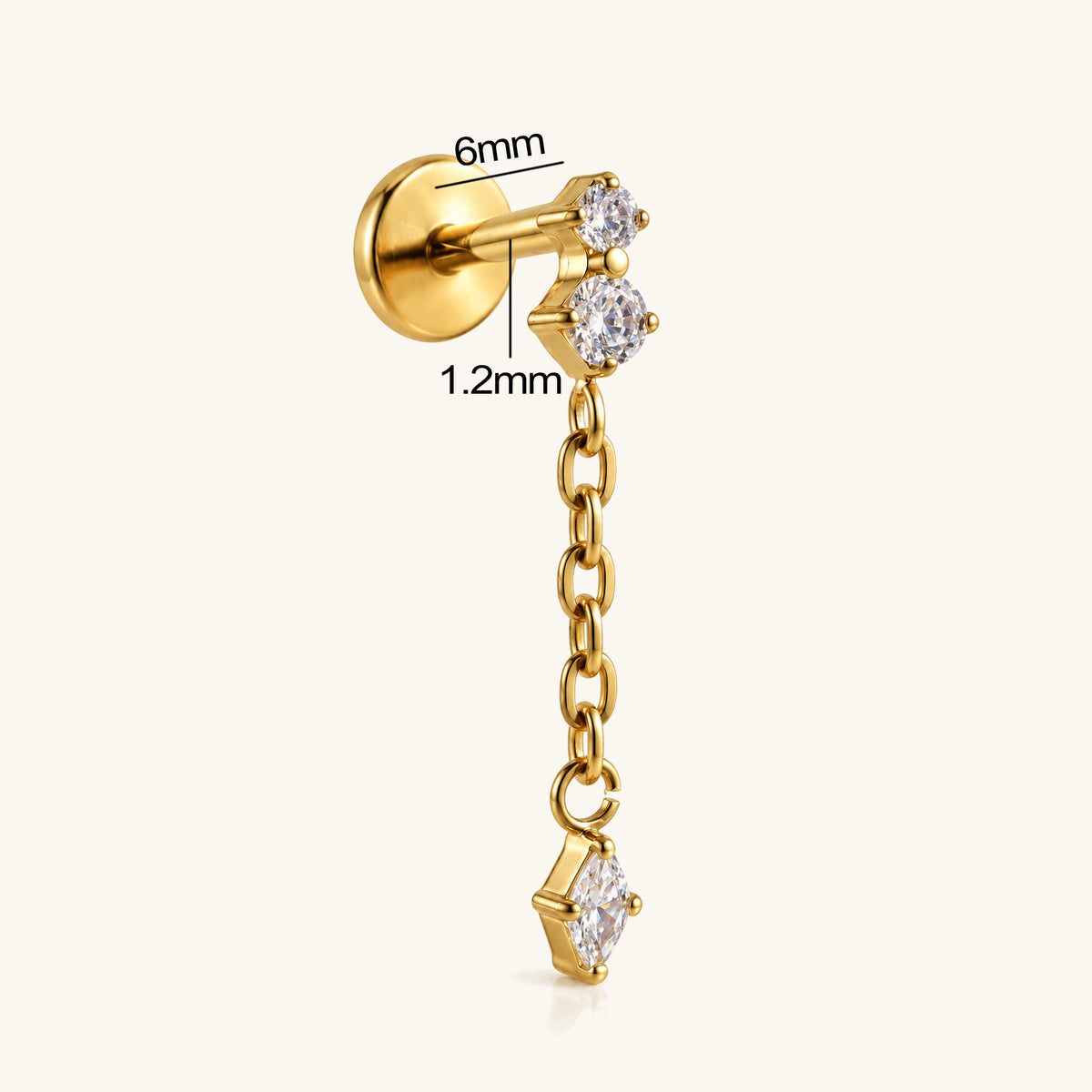 Titanium Isabeau Stud - OumoJewelry