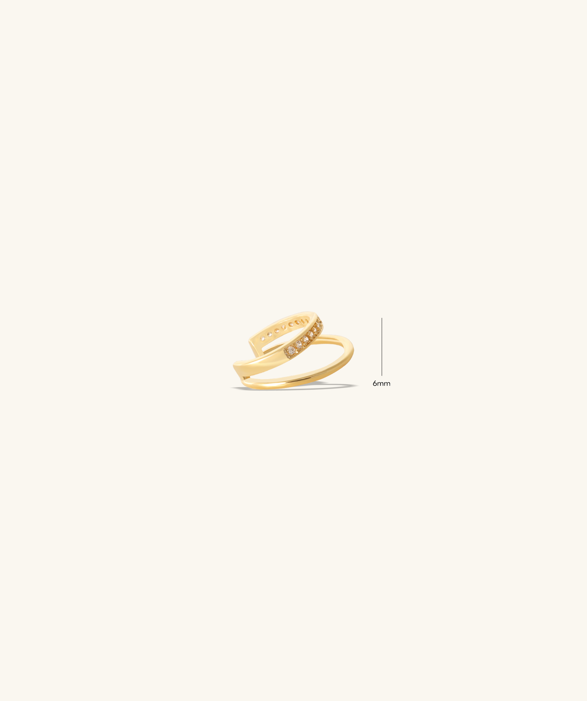 Twist Glow Ear Cuff - Brass - Oumo Jewelry