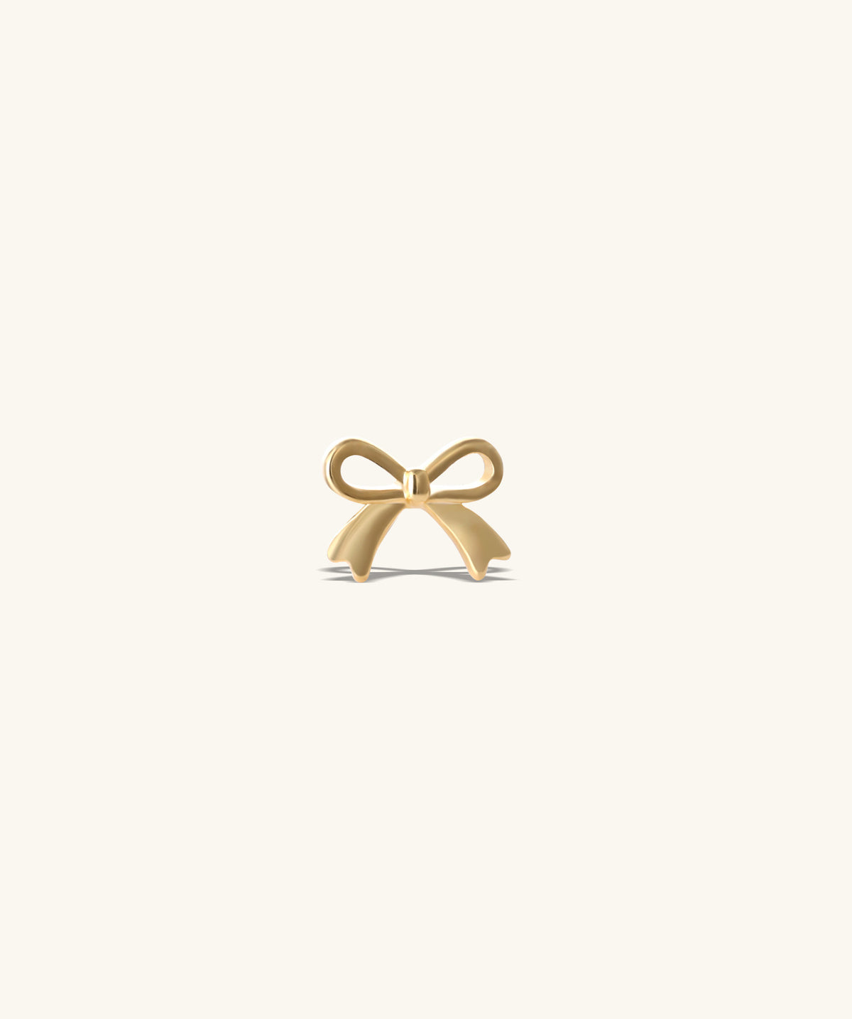 Sweet Bow Stud - Stainless Steel - Helix, Upper Lobe, Flat - Oumo Jewelry