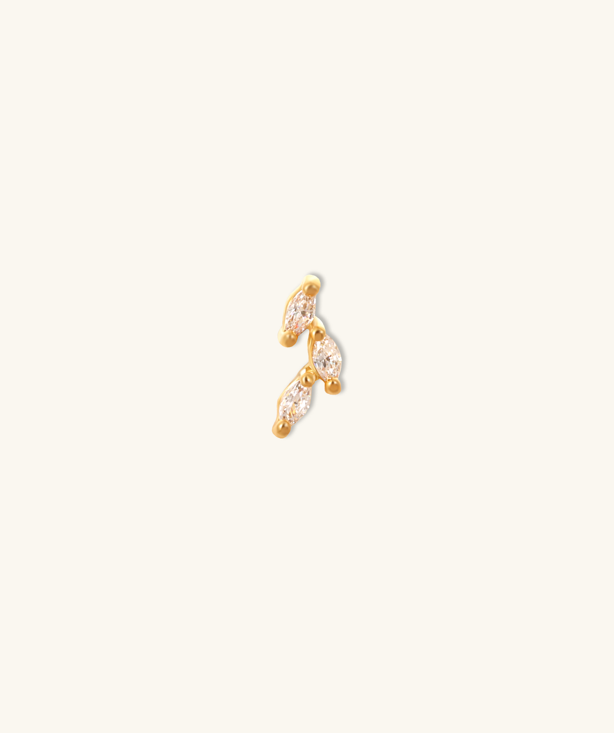 Ayla Stud - Stainless Steel - Upper Lobe, Helix, Flat - Oumo Jewelry