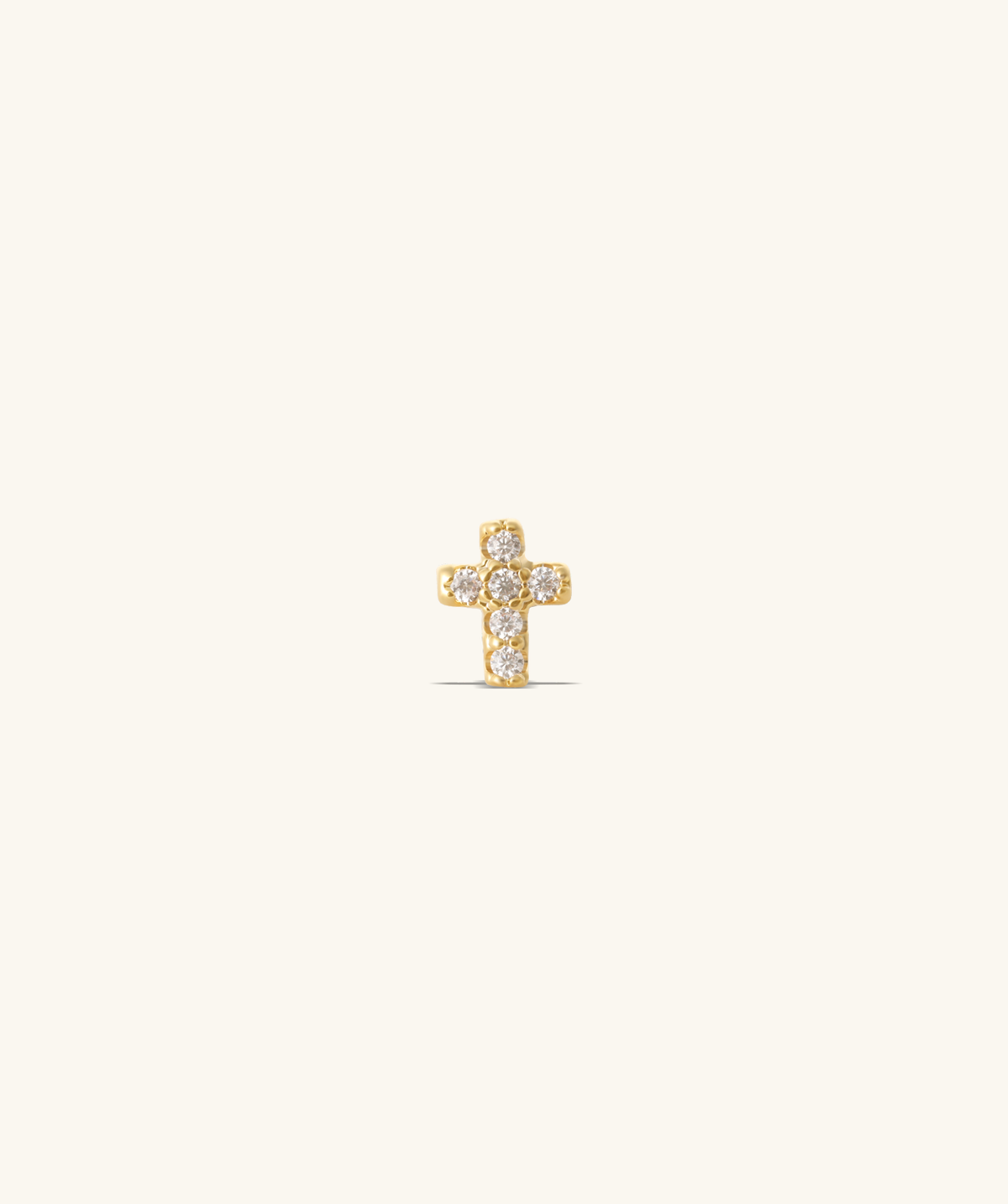 Petite Cross Stud - Stainless Steel - Upper Lobe, Helix, Flat - Oumo Jewelry