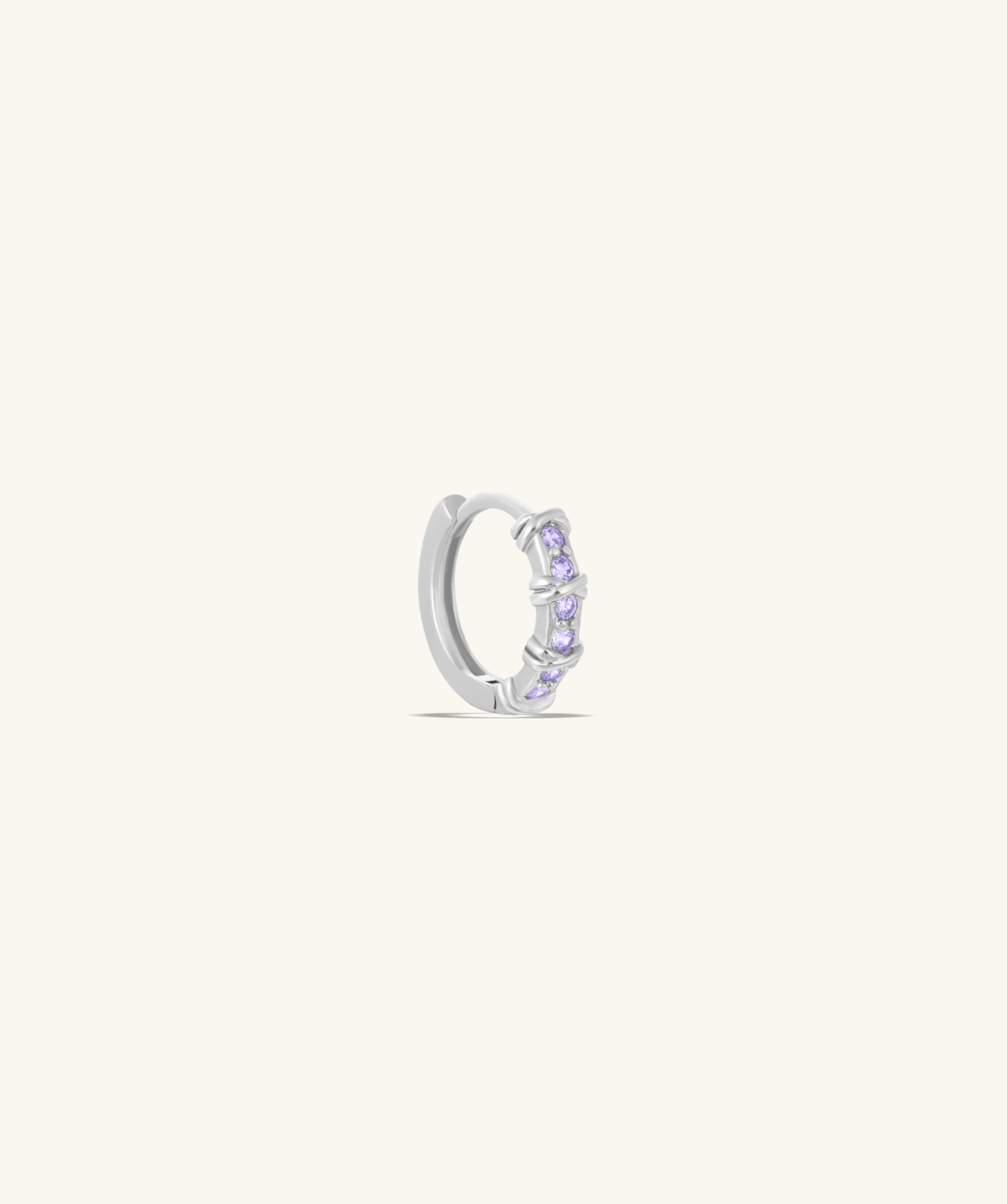 Charm Gems Hoop - Brass - Lobe - Oumo Jewelry