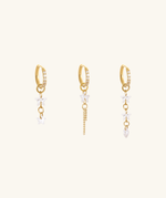 Starfall Chain Charm Hoop - Lobe, Upper Lobe - Oumo Jewelry