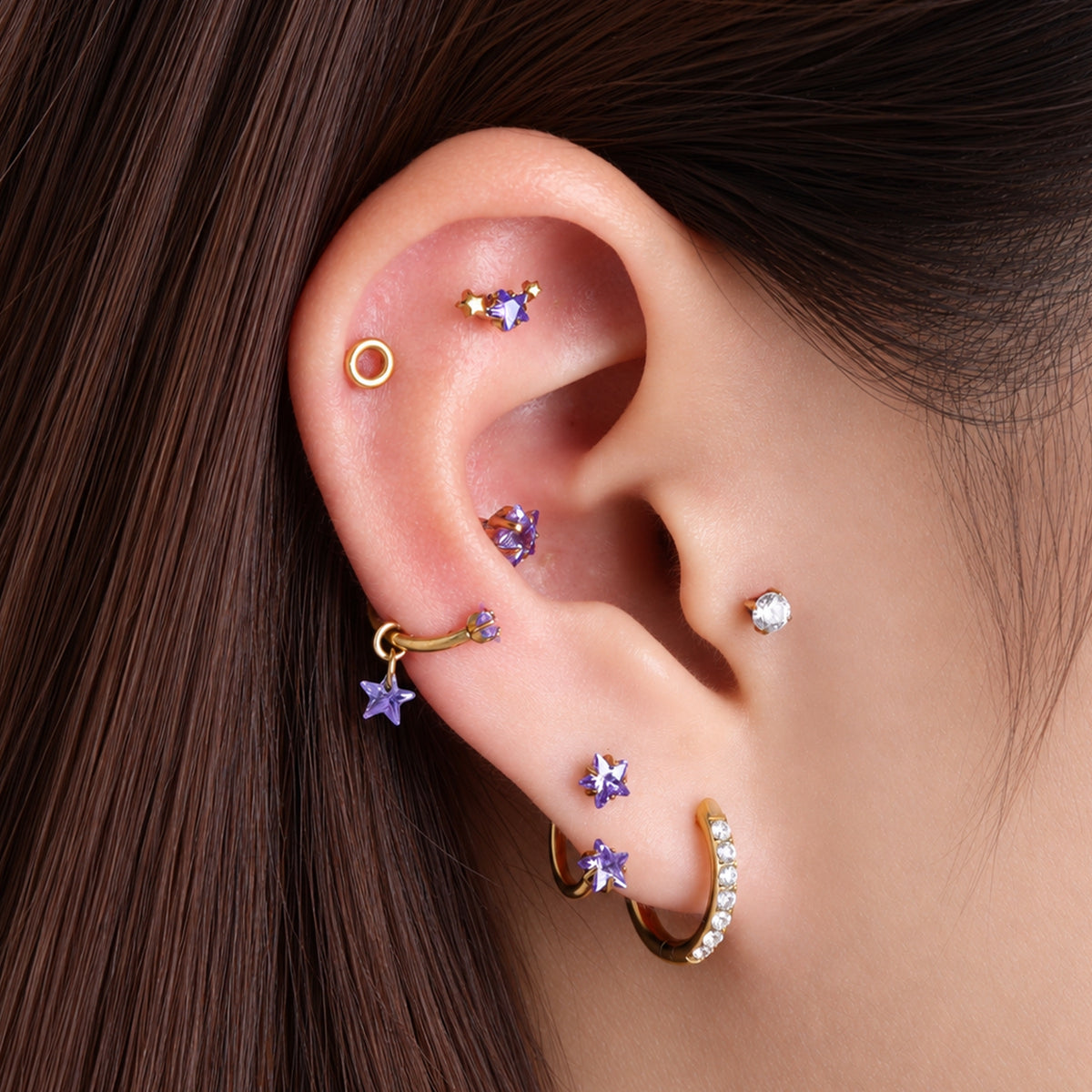 Titanium Ilaria Threadless Stud - OumoJewelry