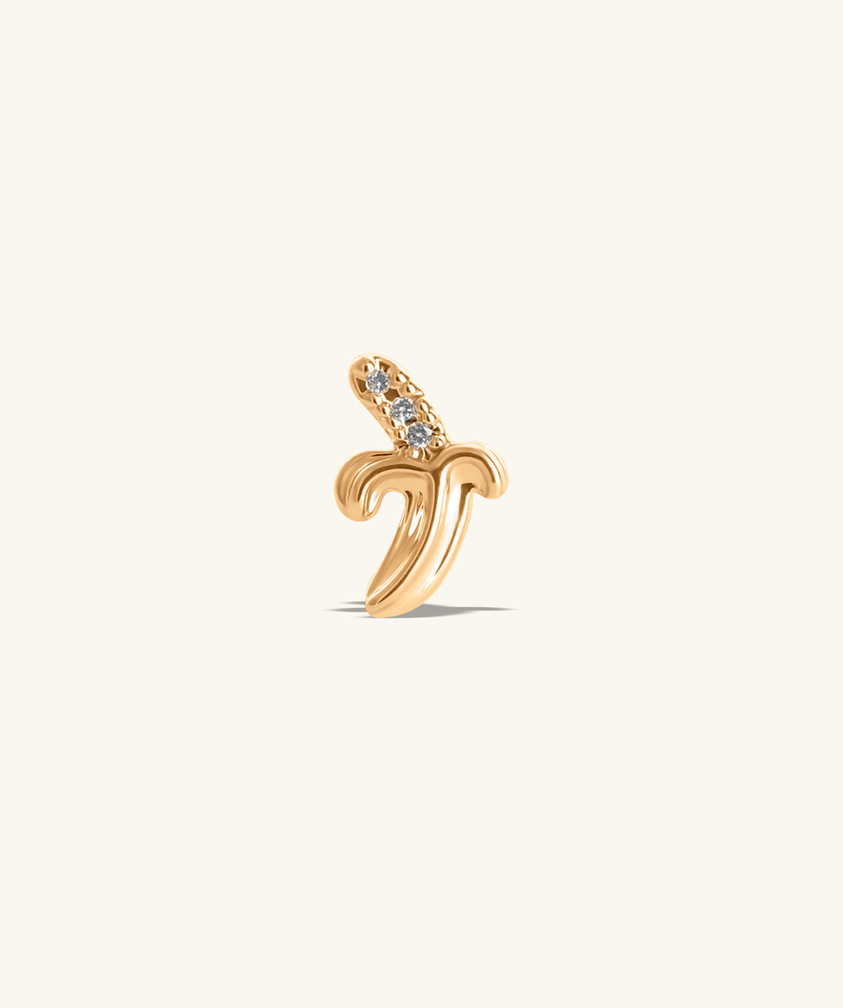 Banana Stud - Stainless Steel - Upper Lobe, Helix, Flat - Oumo Jewelry