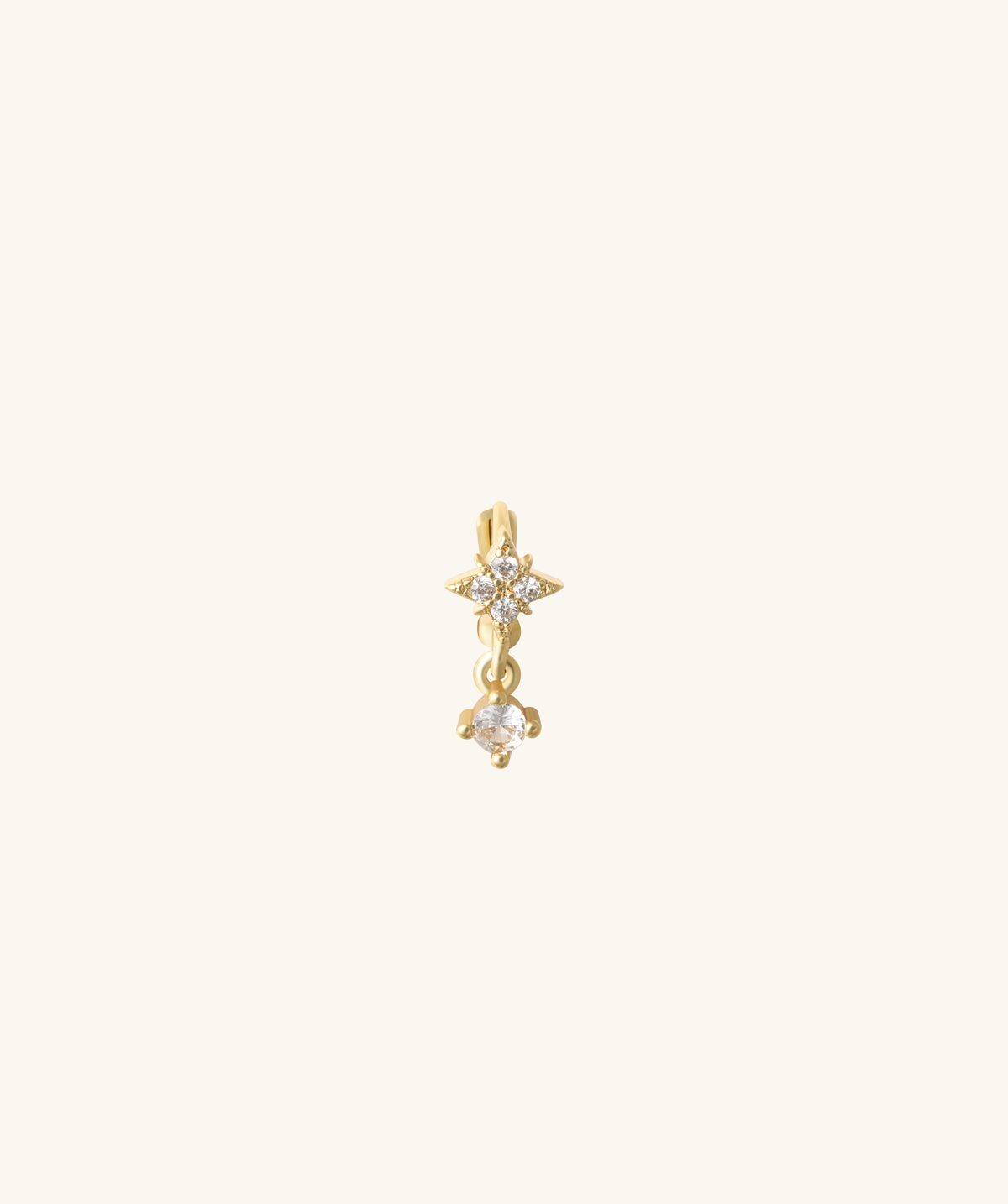 Starfall Hoop - Brass - Upper Lobe, Helix - Oumo Jewelry