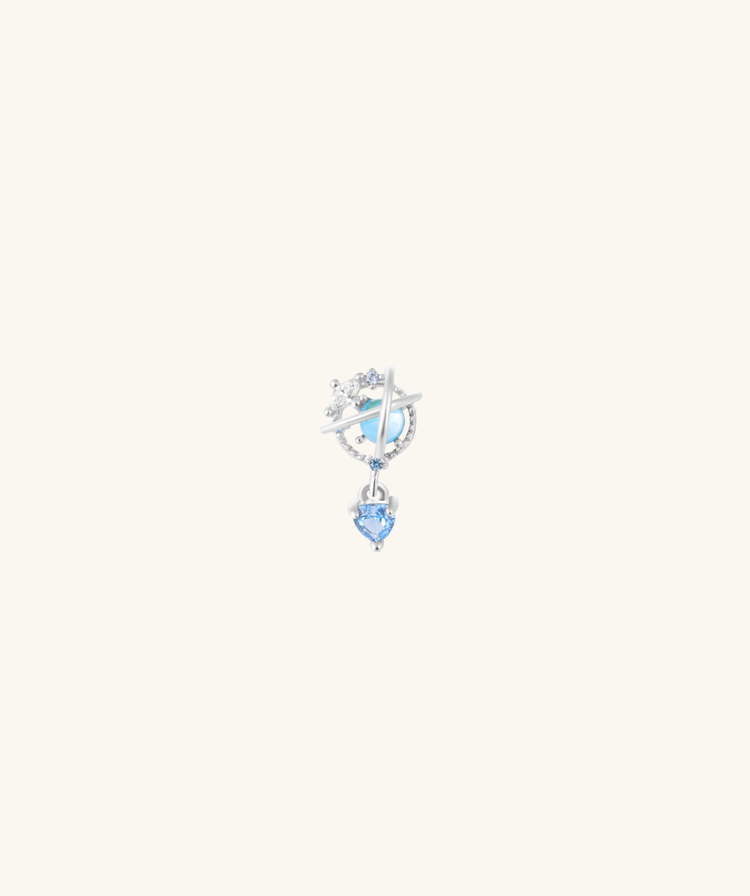 Planet Love Drop Stud - OumoJewelry
