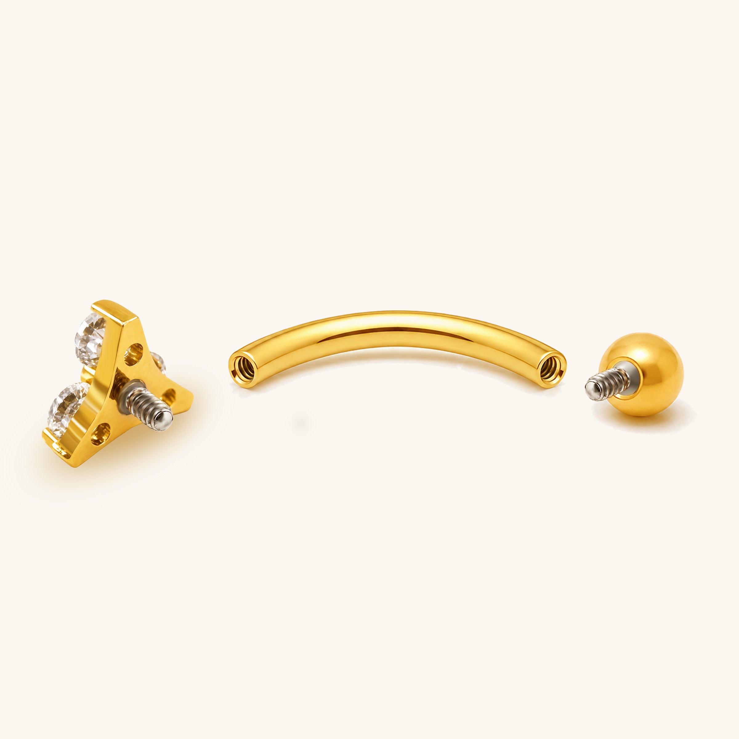 Titanium Rielle Curved Barbell