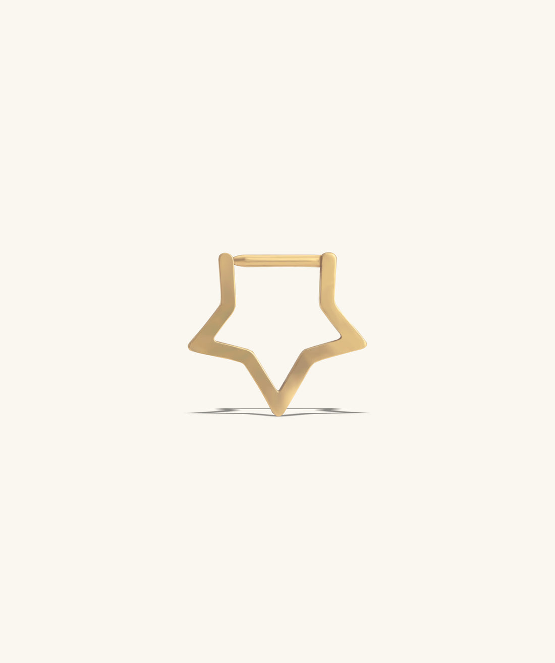 Titanium Simple Star Clicker Hoop