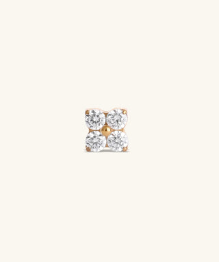 Titanium Lovely Flower Flatback Stud - OumoJewelry