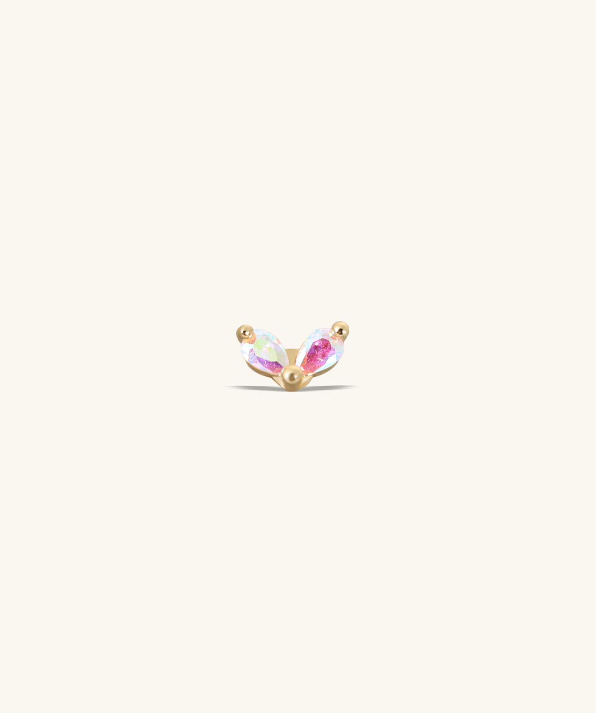 Cute Marquise Stud - Stainless Steel - Upper Lobe, Conch, Flat - Oumo Jewelry