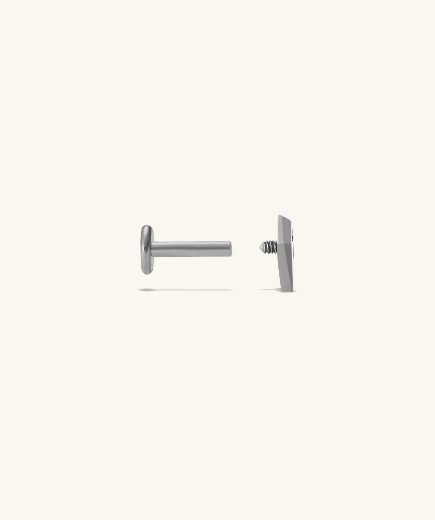 Titanium Cross Coffin Flatback Stud - OumoJewelry