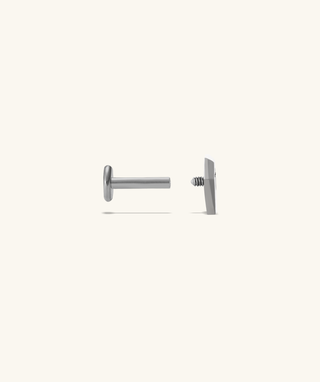 Titanium Cross Coffin Flatback Stud - OumoJewelry