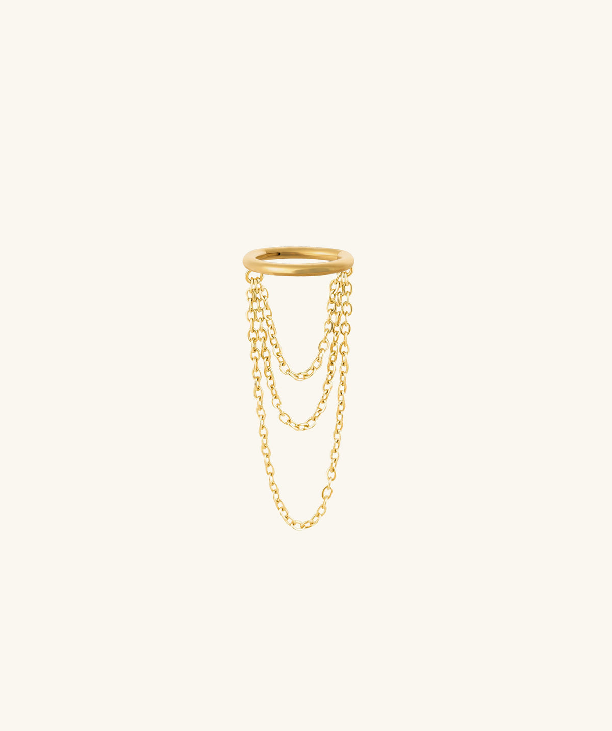 Chain Clicker Hoop - Stainless Steel - Helix, Conch - Oumo Jewelry