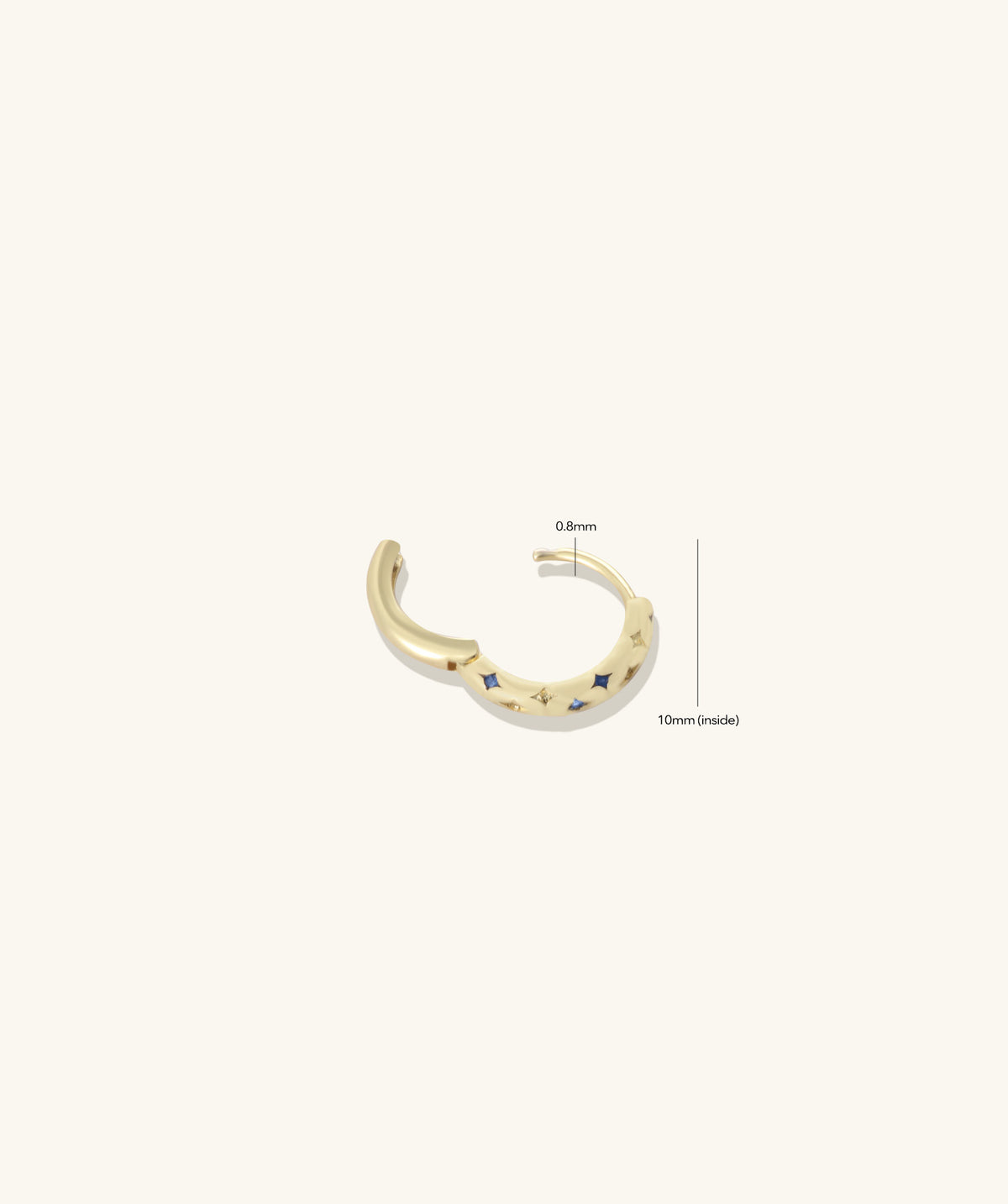 Star Twinkle Hoops - Brass - Oumo Jewelry