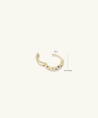 Star Twinkle Hoops - OumoJewelry