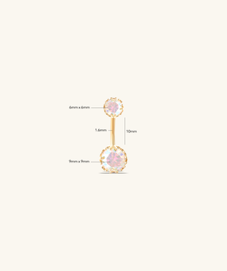 Crystal Glow Belly Ring - OumoJewelry