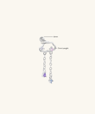 Delicate Cloud Chain Drop