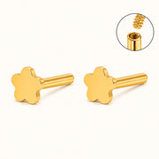 Flower Internal Threaded Flat Back Post (Titanium)