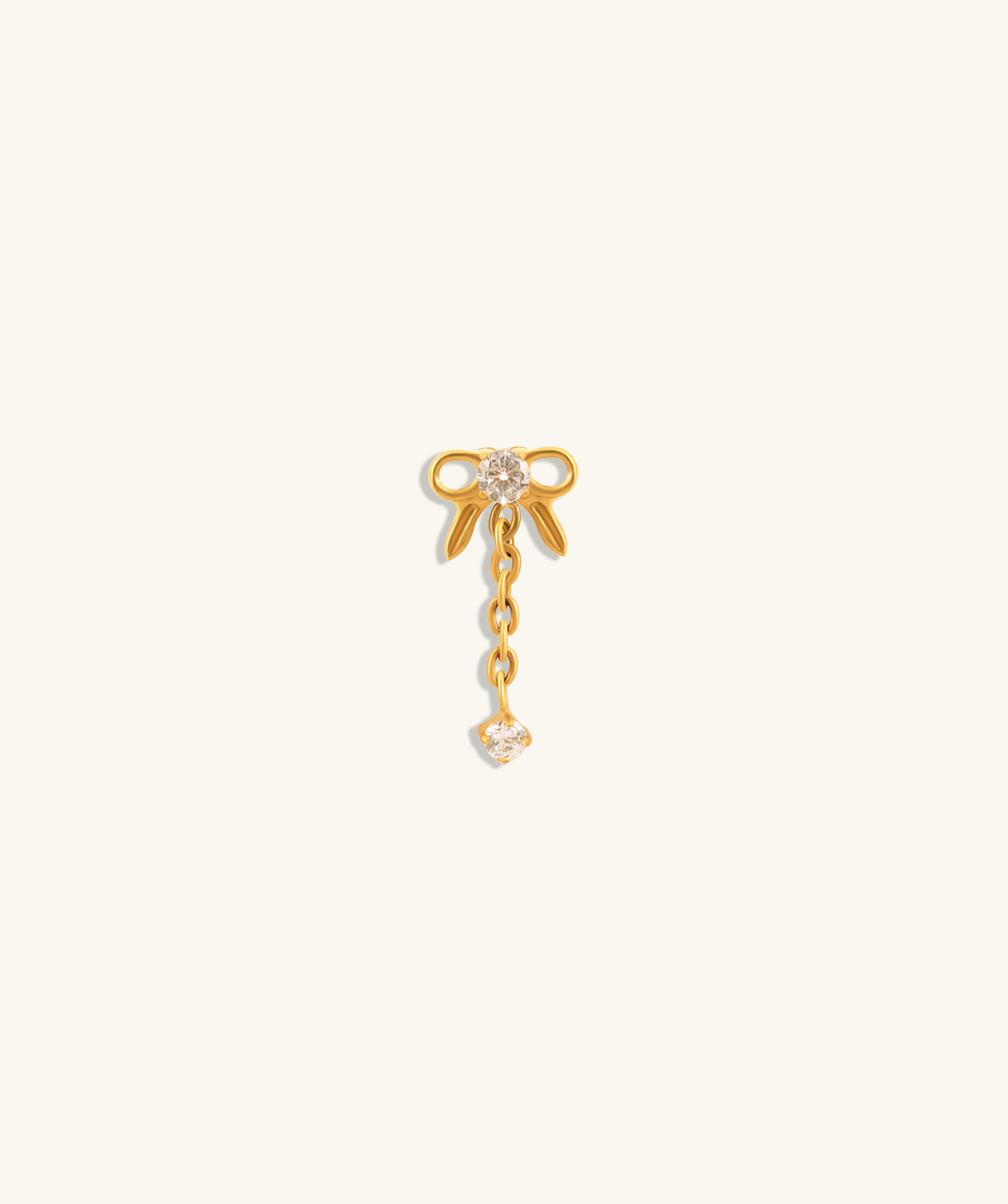 Titanium Bow Stud - Titanium - Helix, Upper Lobe, Lobe - Oumo Jewelry